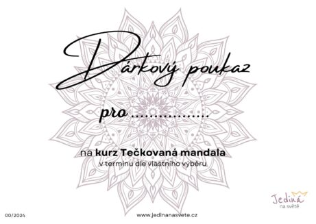 dárkový poukaz tečkování mandal Pardubice