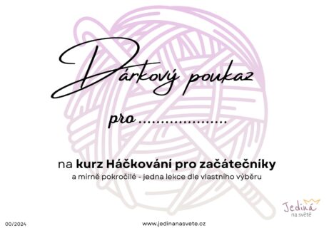 dárkový poukaz háčkování Pardubice