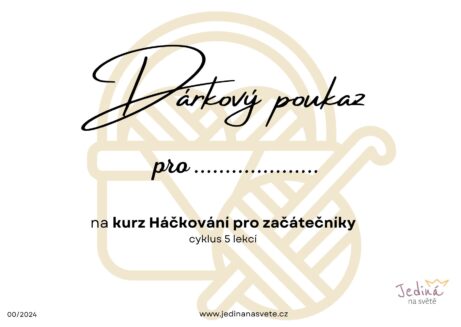 dárkový poukaz háčkování Pardubice