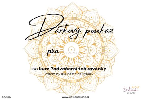 dárkový poukaz tečkovánky Pardubice